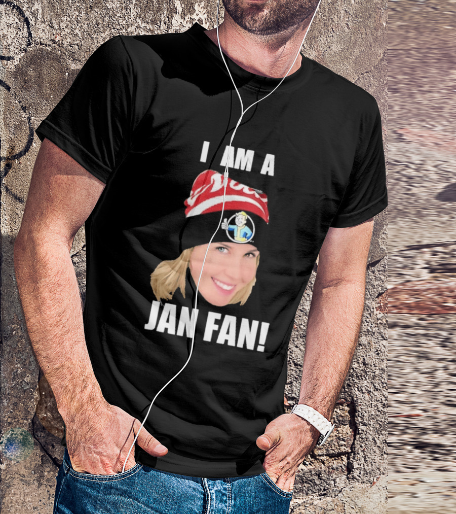 I Am A Jan Fan Face With Red Hat And Iconic Game T-Shirt
