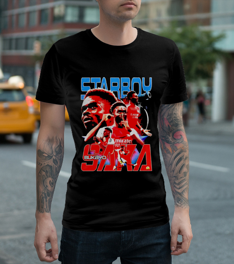 Starboy Bukayo Saka Arsenal Emirates Fly Player T-Shirt
