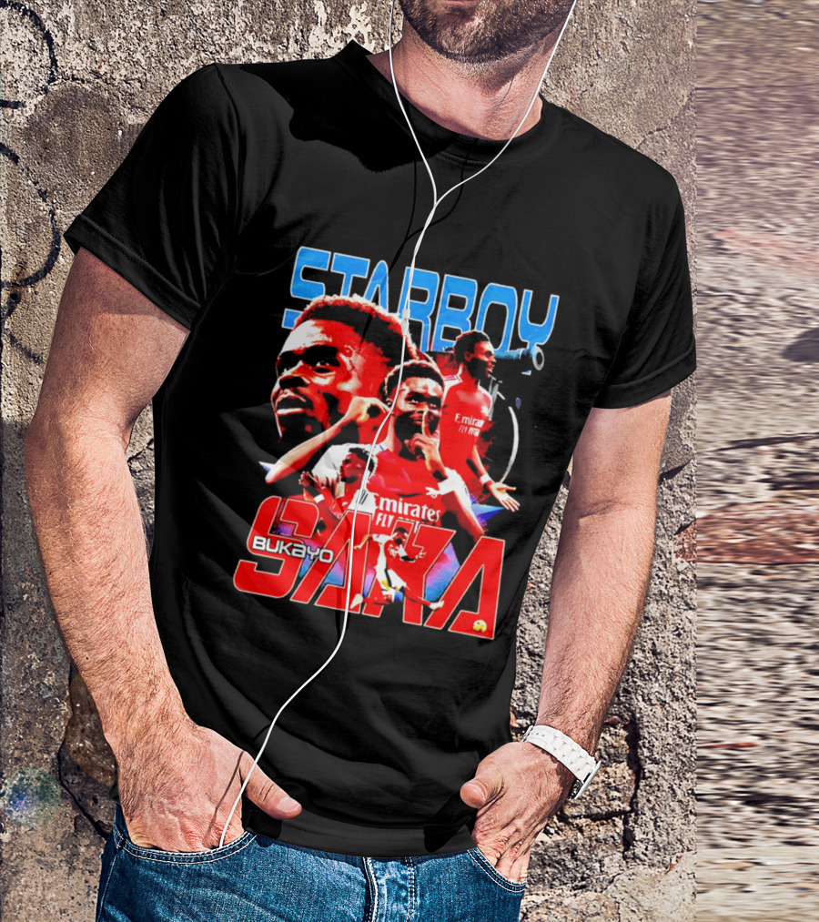 Starboy Bukayo Saka Arsenal Emirates Fly Player T-Shirt