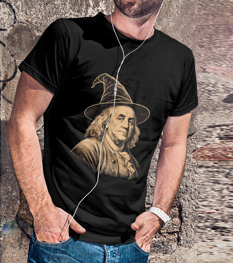 Wizard Benjamin Franklin Witch Hat T-Shirt