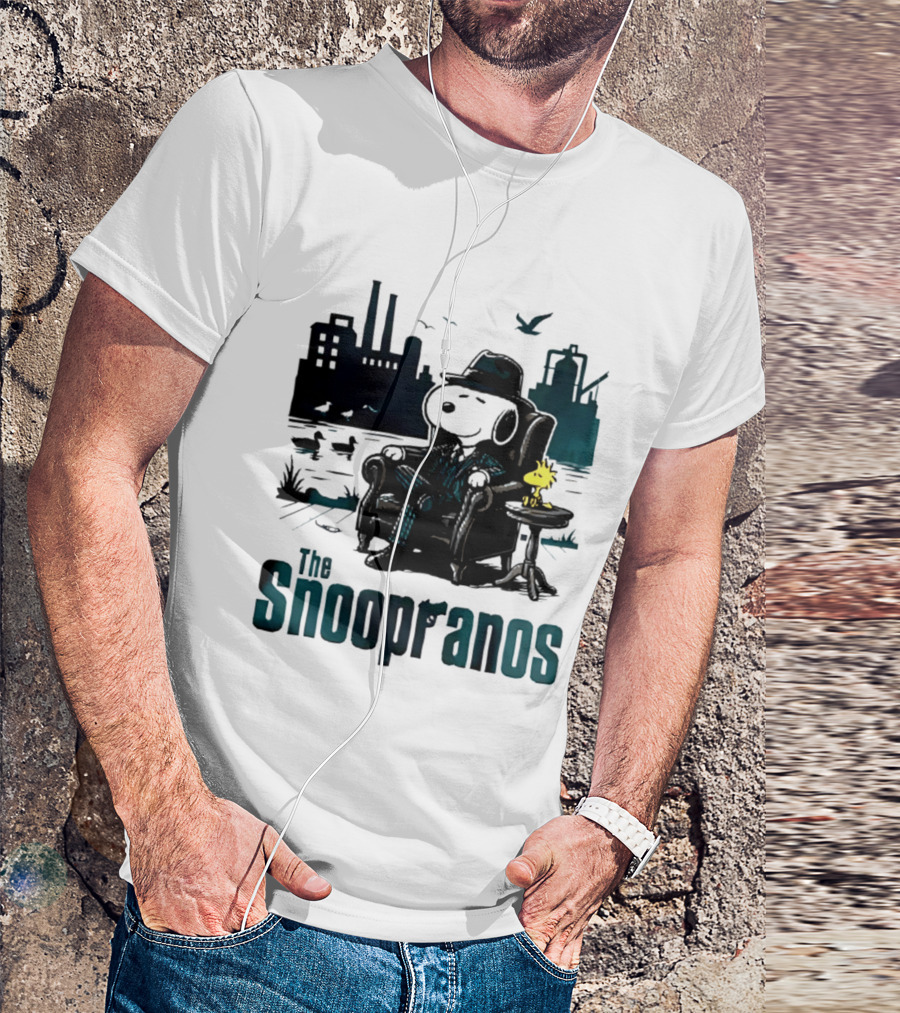 The Snoopranos Peanuts Snoopy Woodstock Mafia Scene T-Shirt