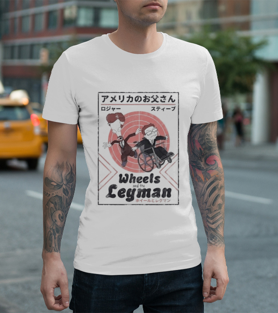 Wheels And The Legman Japanese Retro Style Characters T-Shirt