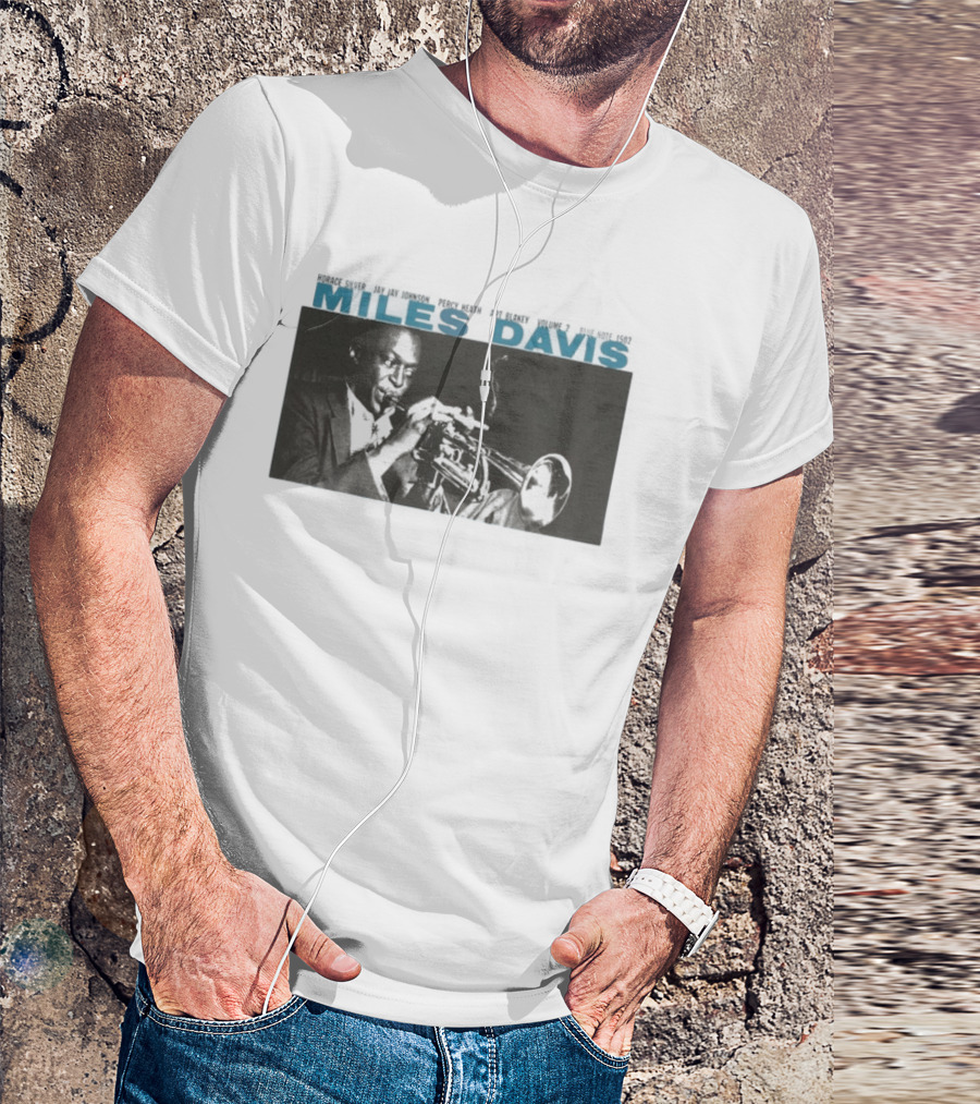 Miles Davis Volume 2 Jazz Horace Silver JJ Johnson Black And White Album Cover T-Shirt