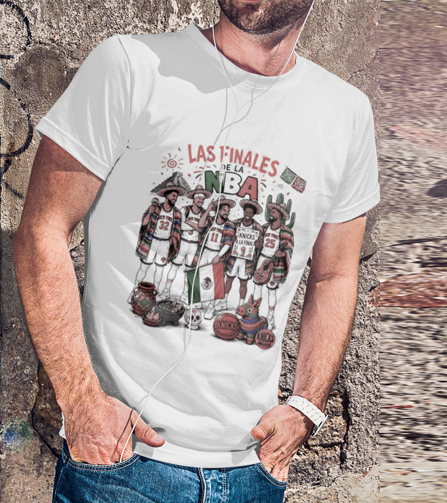 Las Finales De La NBA New York Knicks Mexico Heritage Celebration T-Shirt