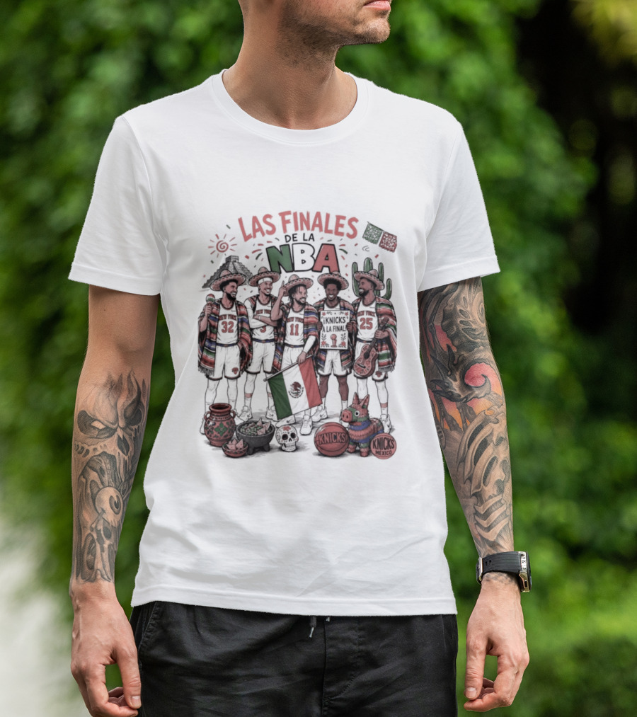 Las Finales De La NBA New York Knicks Mexico Heritage Celebration T-Shirt