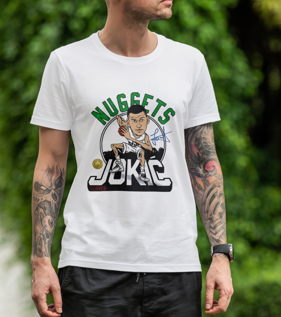 Nuggets Denver Jokic Basketball Caricature T-Shirt