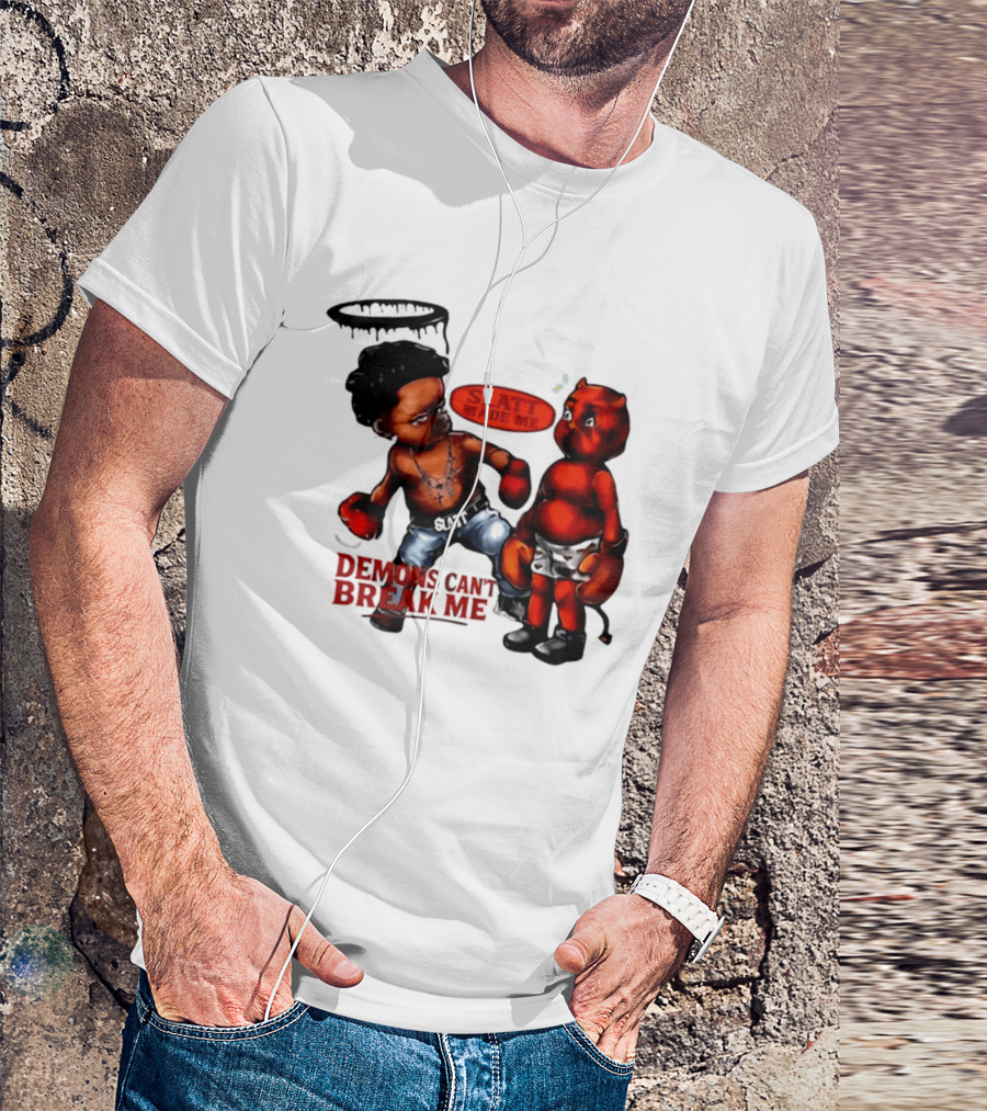 Demons Can't Break Me Slatt Made Me Boxing Halo Devil T-Shirt