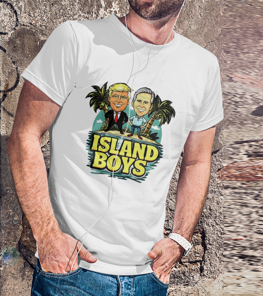 Donald Trump George W Bush Island Boys Presidents Palm Trees T-Shirt