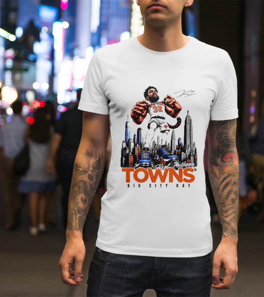 Karl Anthony Towns Big City Kat New York Knicks 32 T-Shirt