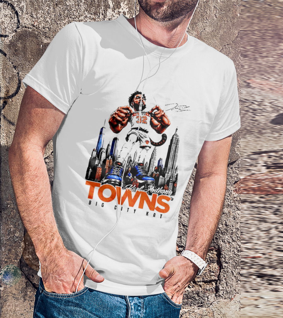Karl Anthony Towns Big City Kat New York Knicks 32 T-Shirt