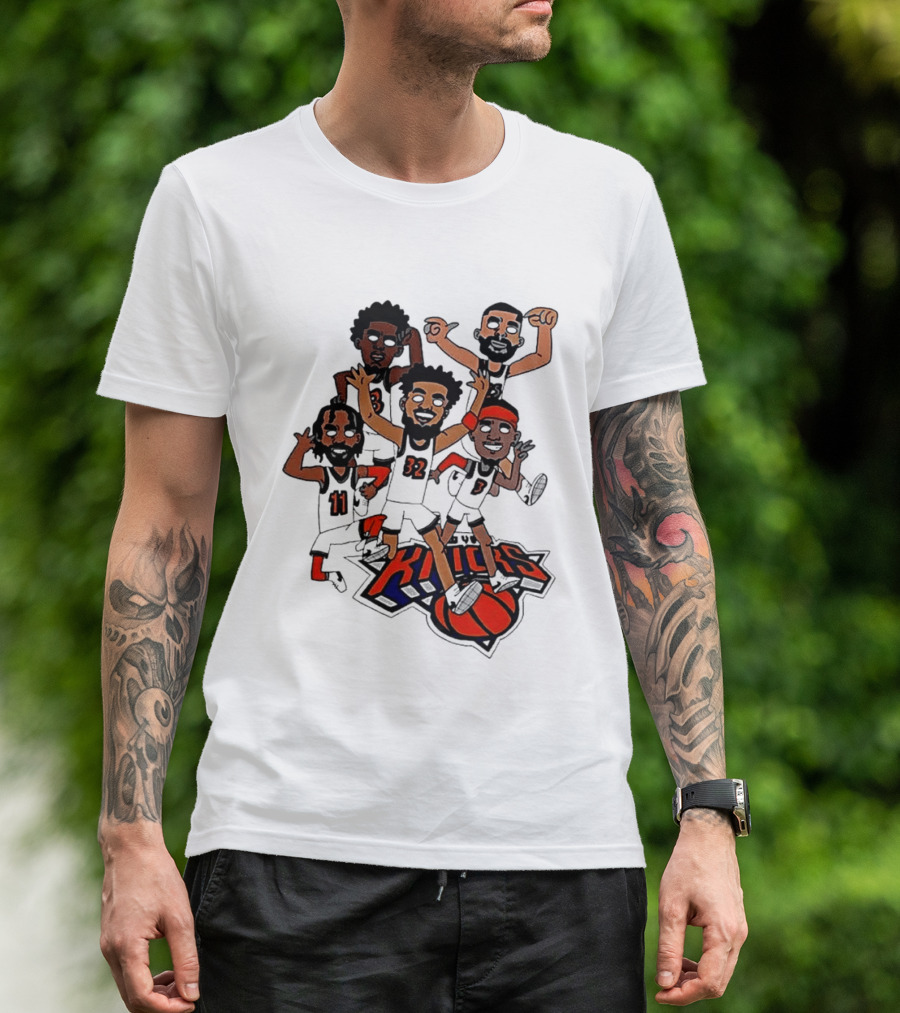 Premiun New York Knicks Future Champs 2026 NBA Cartoon Players T-Shirt