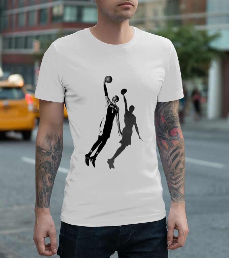 Premiun Wemby And The Nuns Spurs Basketball Iconic Dunk T-Shirt