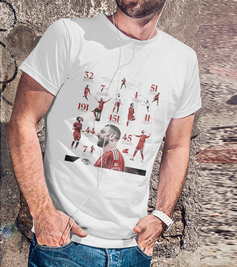 Mohamed Salah Liverpool FC Only IV League Goals Astonishing Records T-Shirt