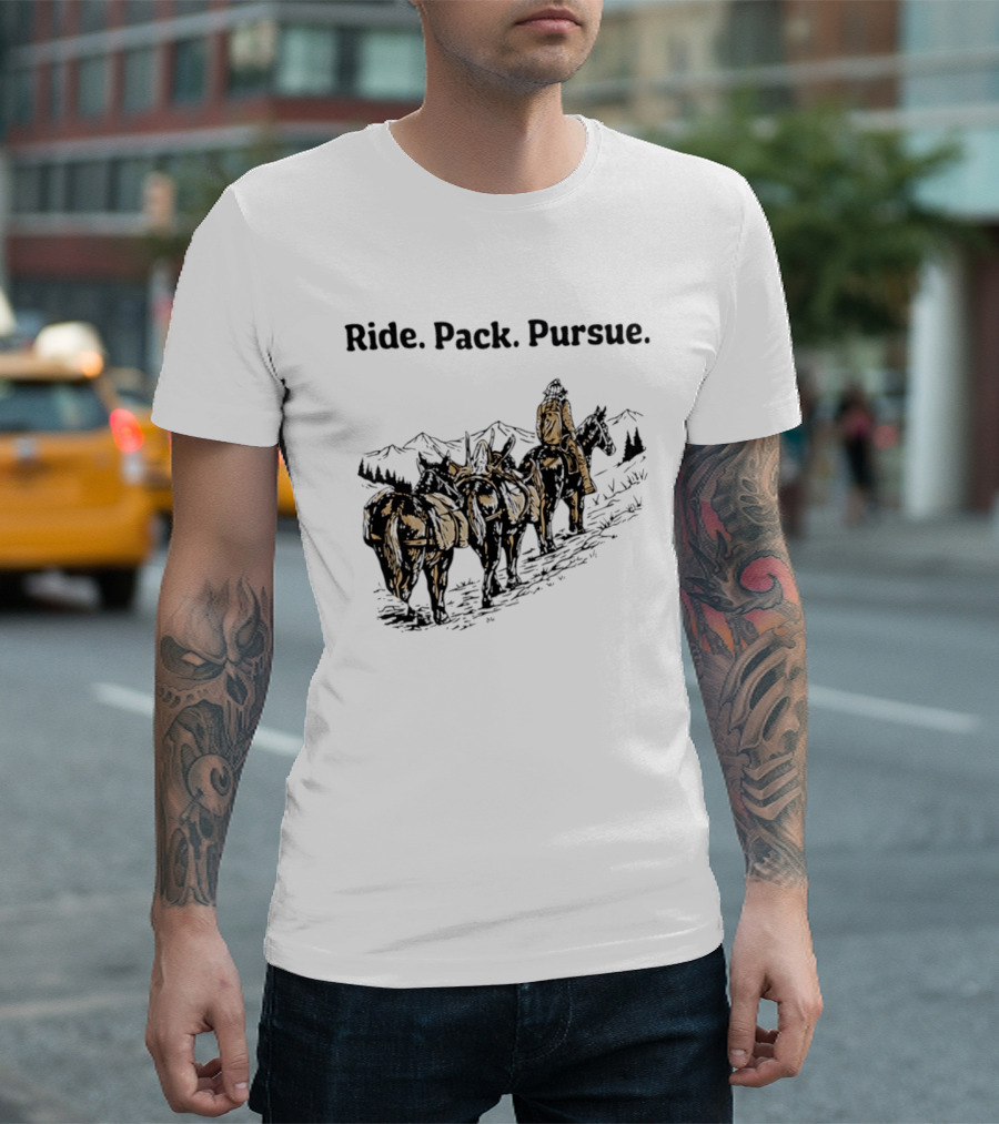 Mountain Wilderness Backcountry Ride Pack Pursue Mules Expedition Journey T-Shirt