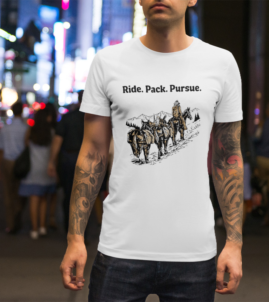 Mountain Wilderness Backcountry Ride Pack Pursue Mules Expedition Journey T-Shirt