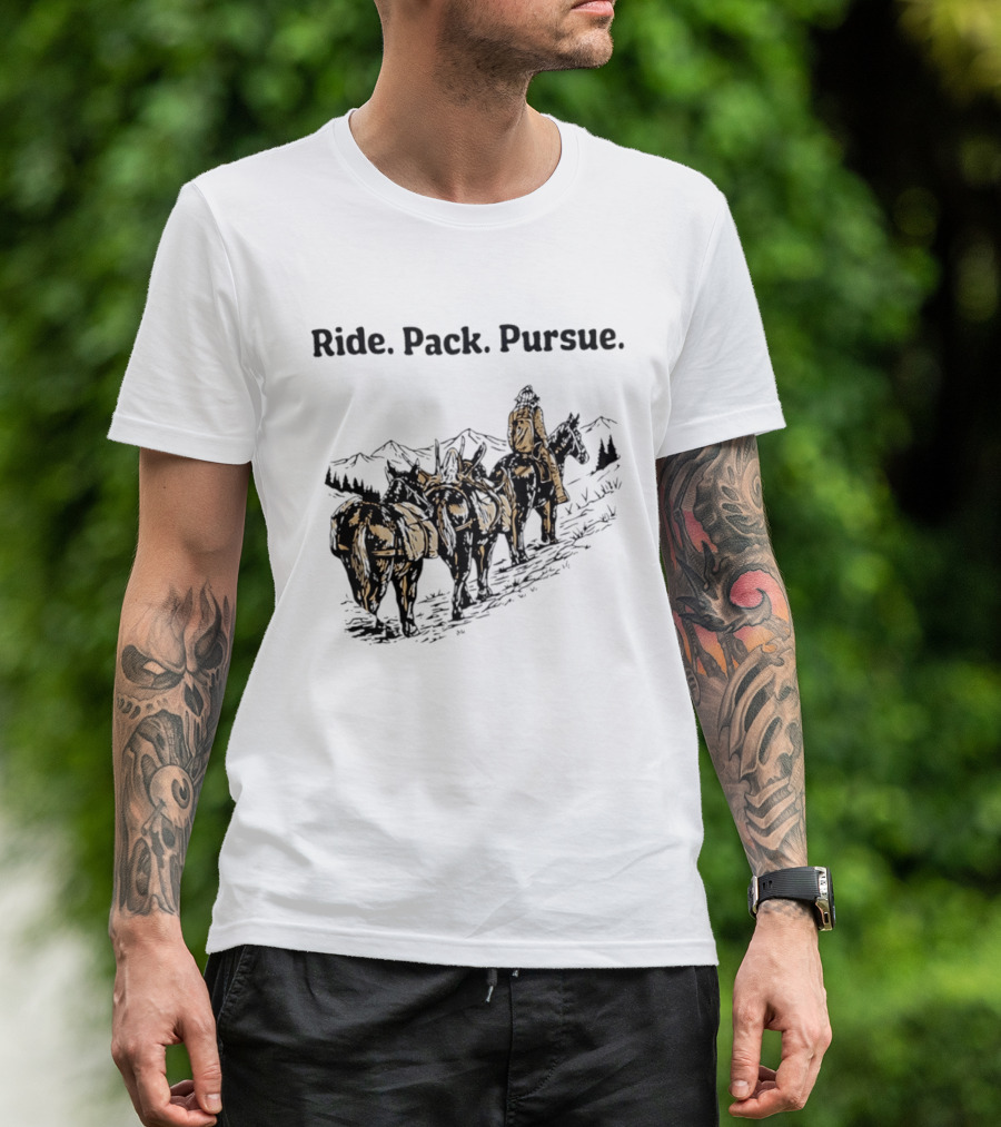 Mountain Wilderness Backcountry Ride Pack Pursue Mules Expedition Journey T-Shirt