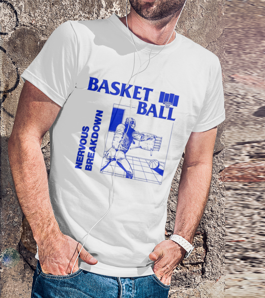 Basketball Nervous Breakdown Game Room Scene T-Shirt