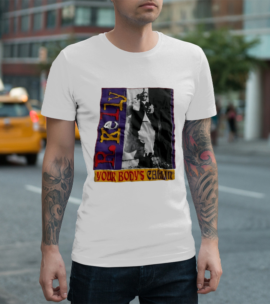 R Kelly Your Body's Callin' Vintage Style Avec Photo Iconique Et Couleurs Vives T-Shirt