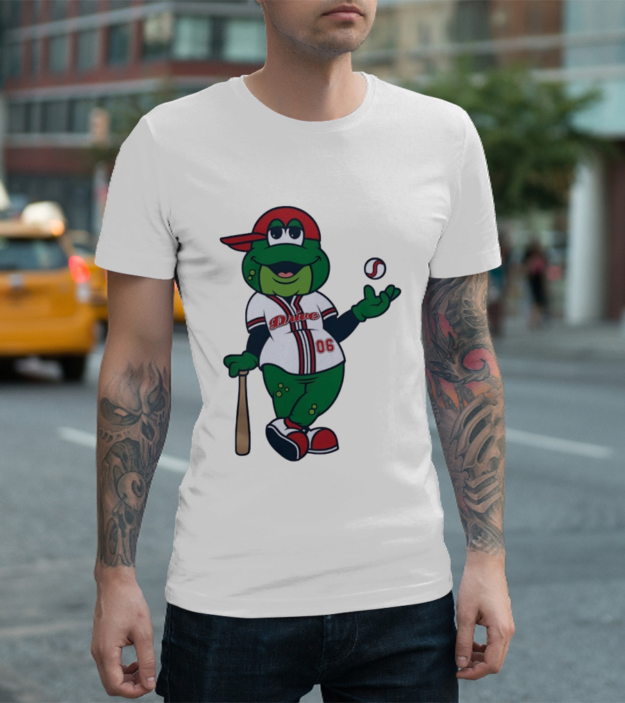 Greenville Drive Reedy Rip'it Frog Baseball Mascot 06 T-Shirt