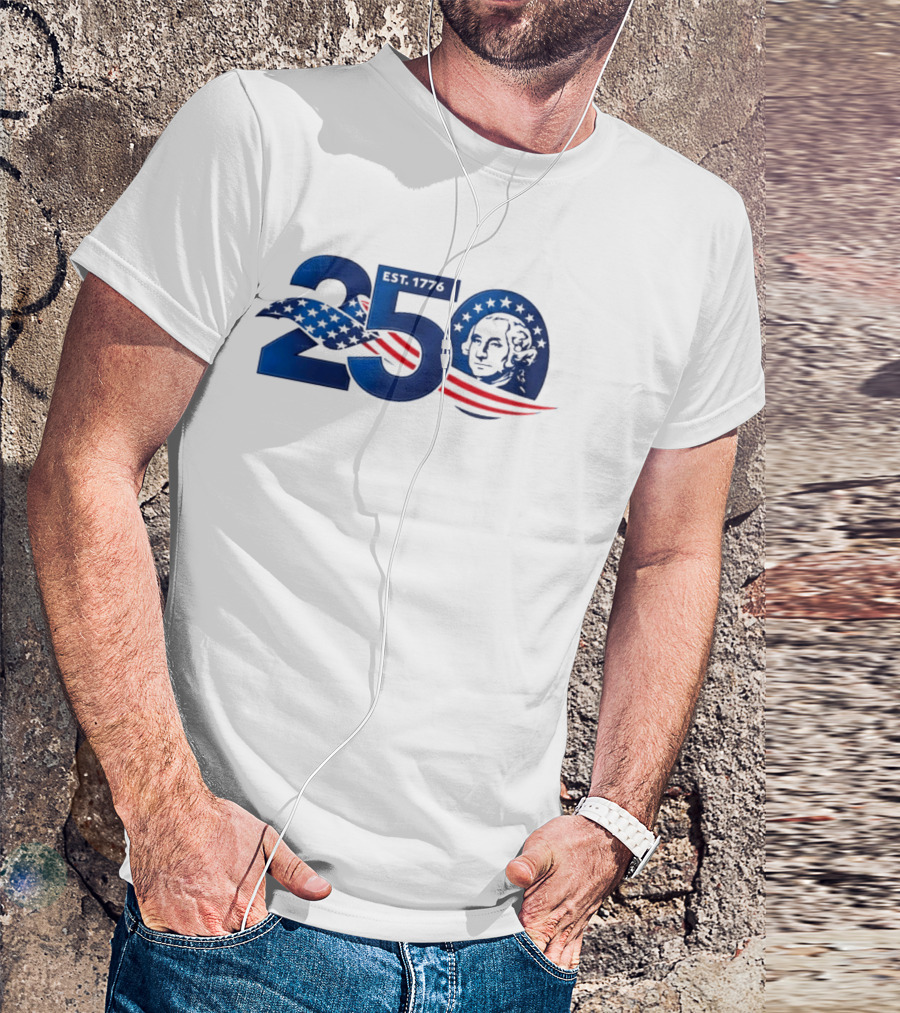 George Washington 250th Anniversary EST 1776 USA Patriot T-Shirt
