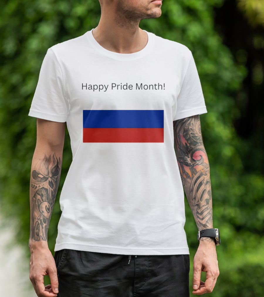 Happy Pride Month Celebration Russia Flag T-Shirt