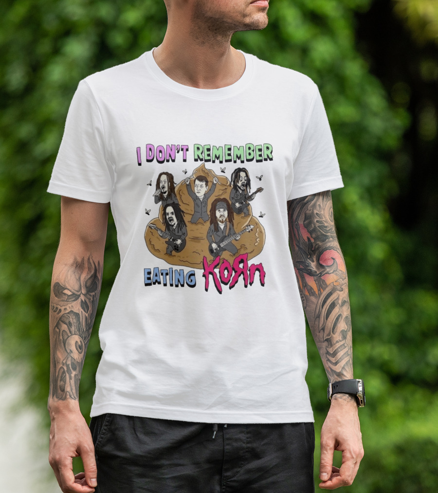 I Don't Remember Eating KoRn Band Parody Cartoon Characters T-Shirt