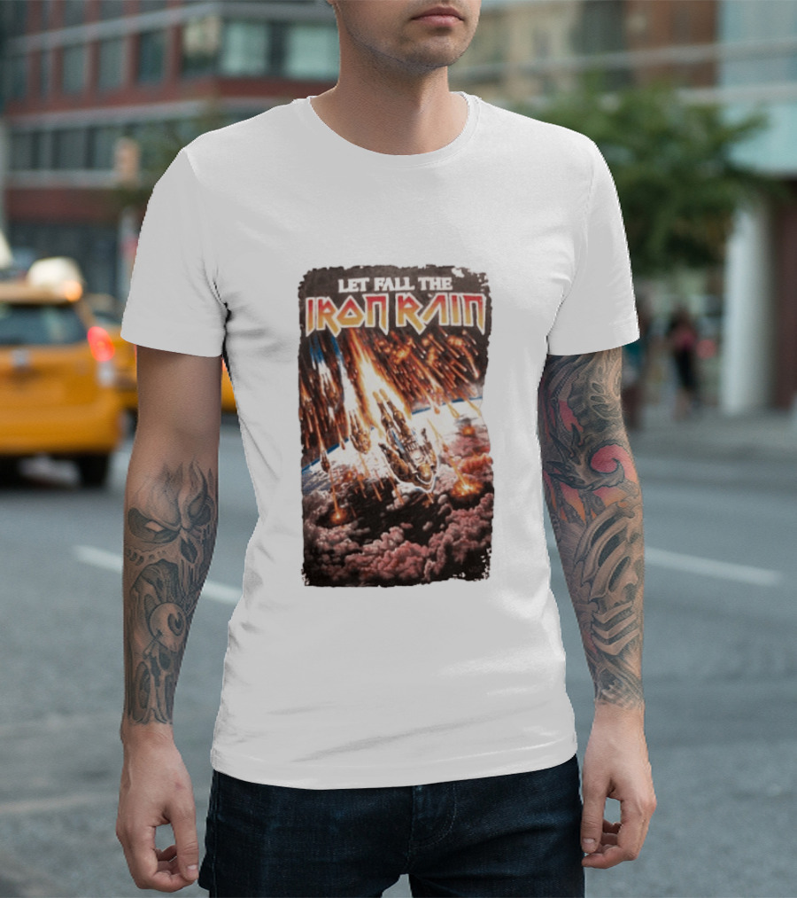 Let Fall The Iron Rain Outer Space Meteor Invasion Explosion T-Shirt