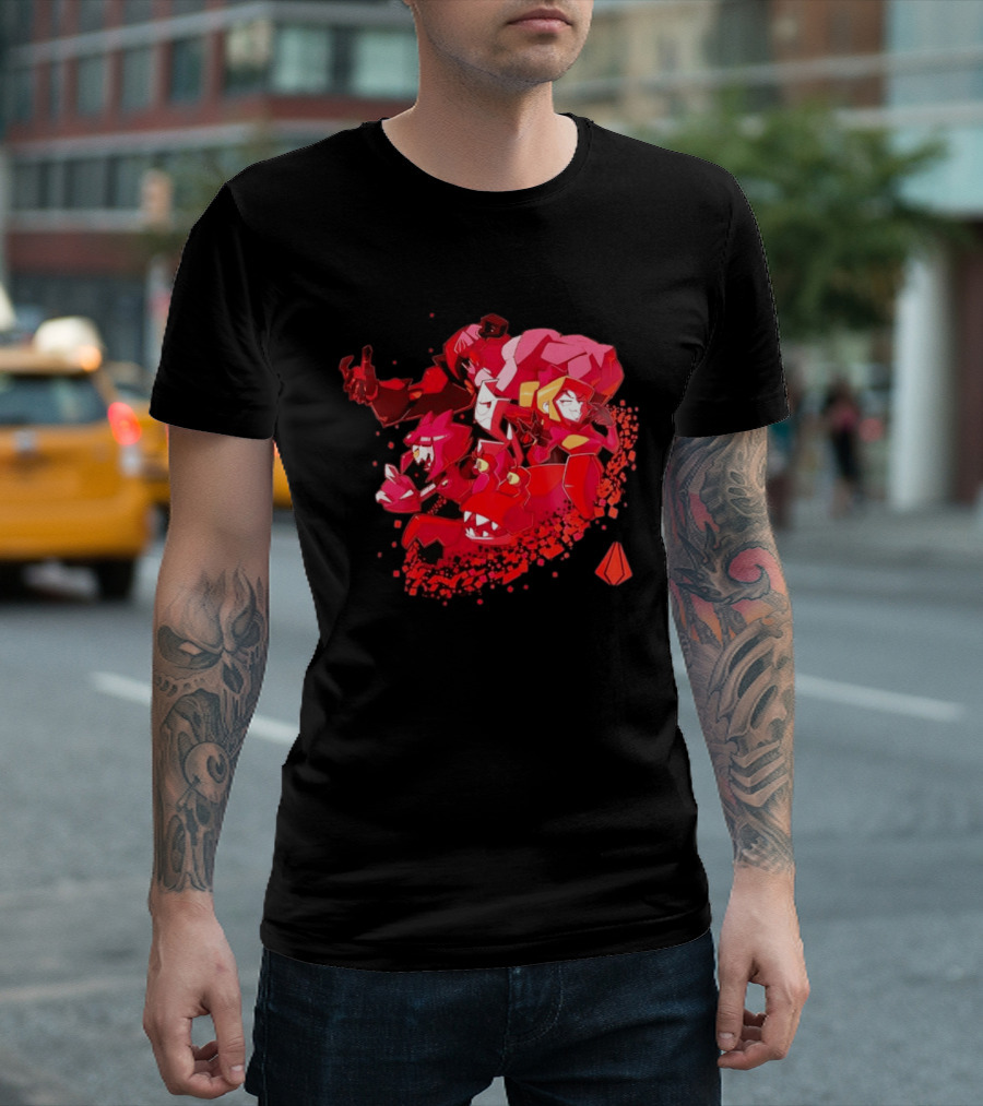 Syntax Gameoverse Characters Explosion Video Game T-Shirt