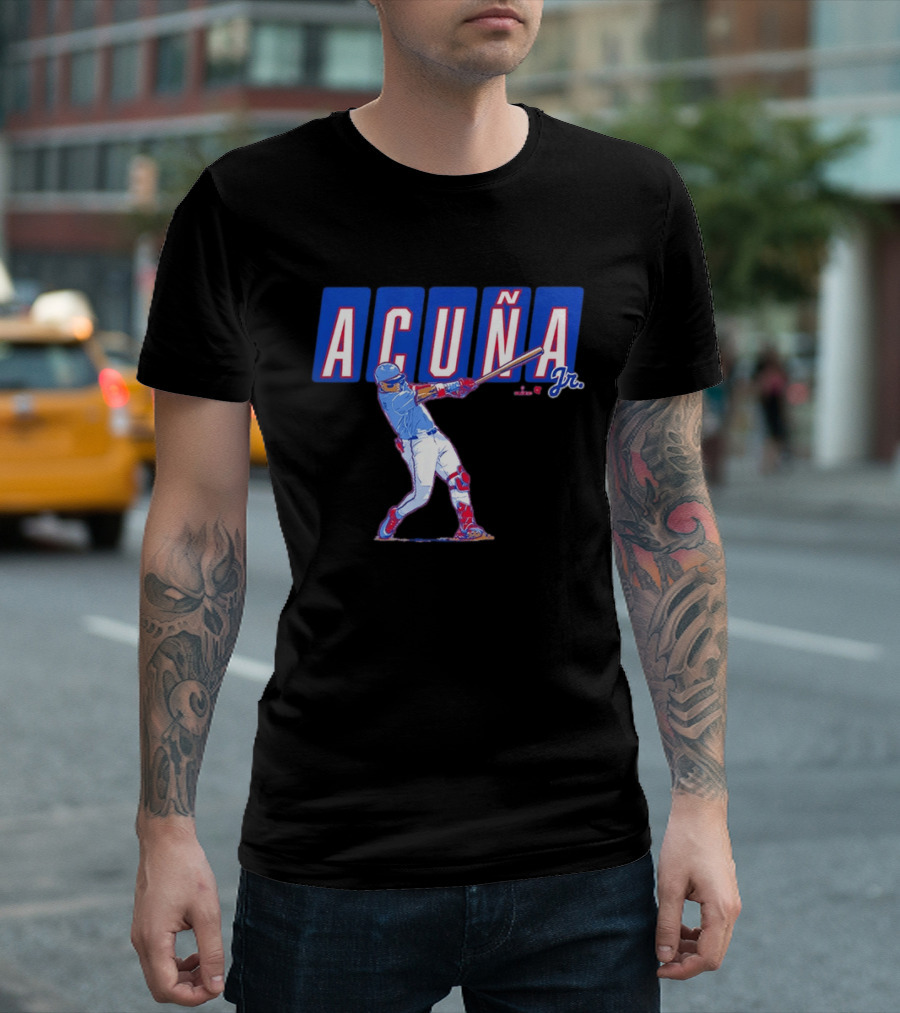 ATL Ronald Acuña Jr Slugger Swing Action T-Shirt
