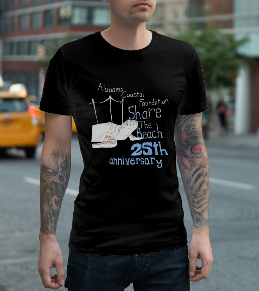 Alabama Coastal Foundation Share The Beach 25th Anniversary T-Shirt