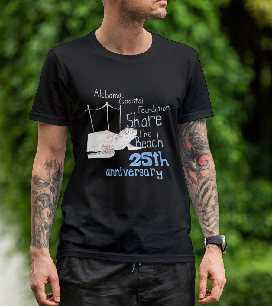 Alabama Coastal Foundation Share The Beach 25th Anniversary T-Shirt