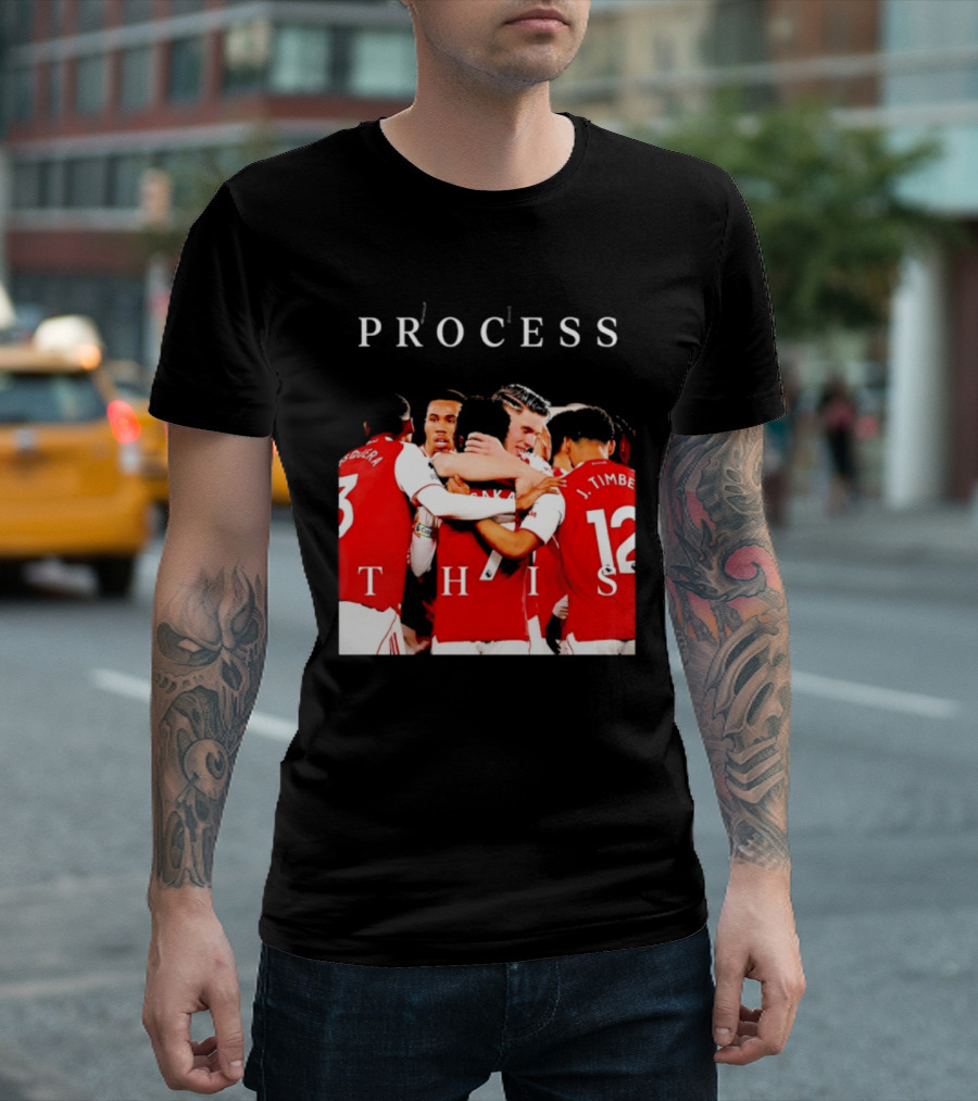 Arsenal FC Process This Team Celebration T-Shirt