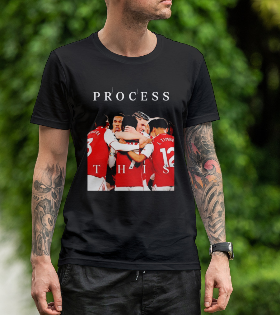 Arsenal FC Process This Team Celebration T-Shirt