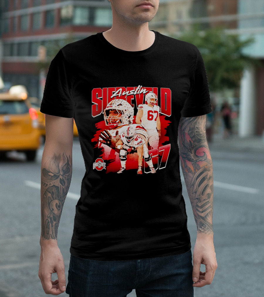 Austin Siereveld 67 Ohio State Buckeyes Football Player T-Shirt