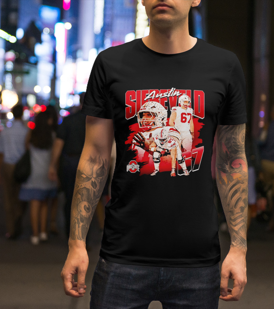Austin Siereveld 67 Ohio State Buckeyes Football Player T-Shirt