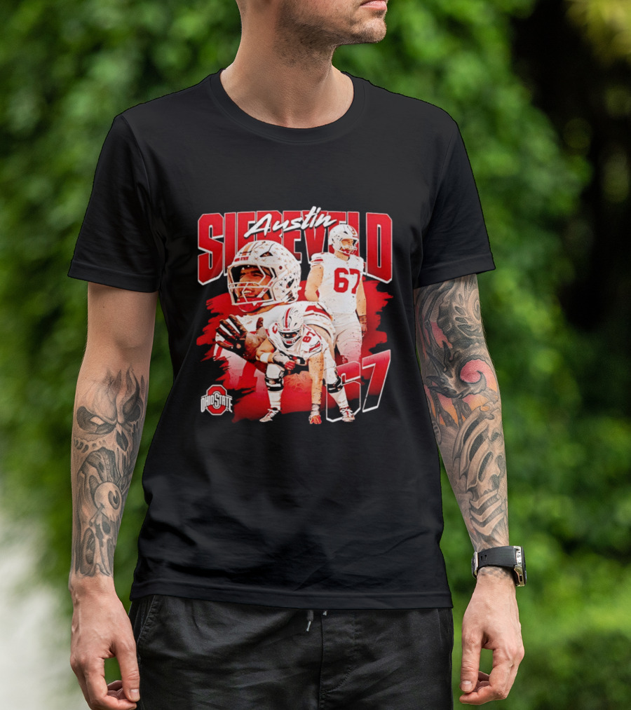 Austin Siereveld 67 Ohio State Buckeyes Football Player T-Shirt