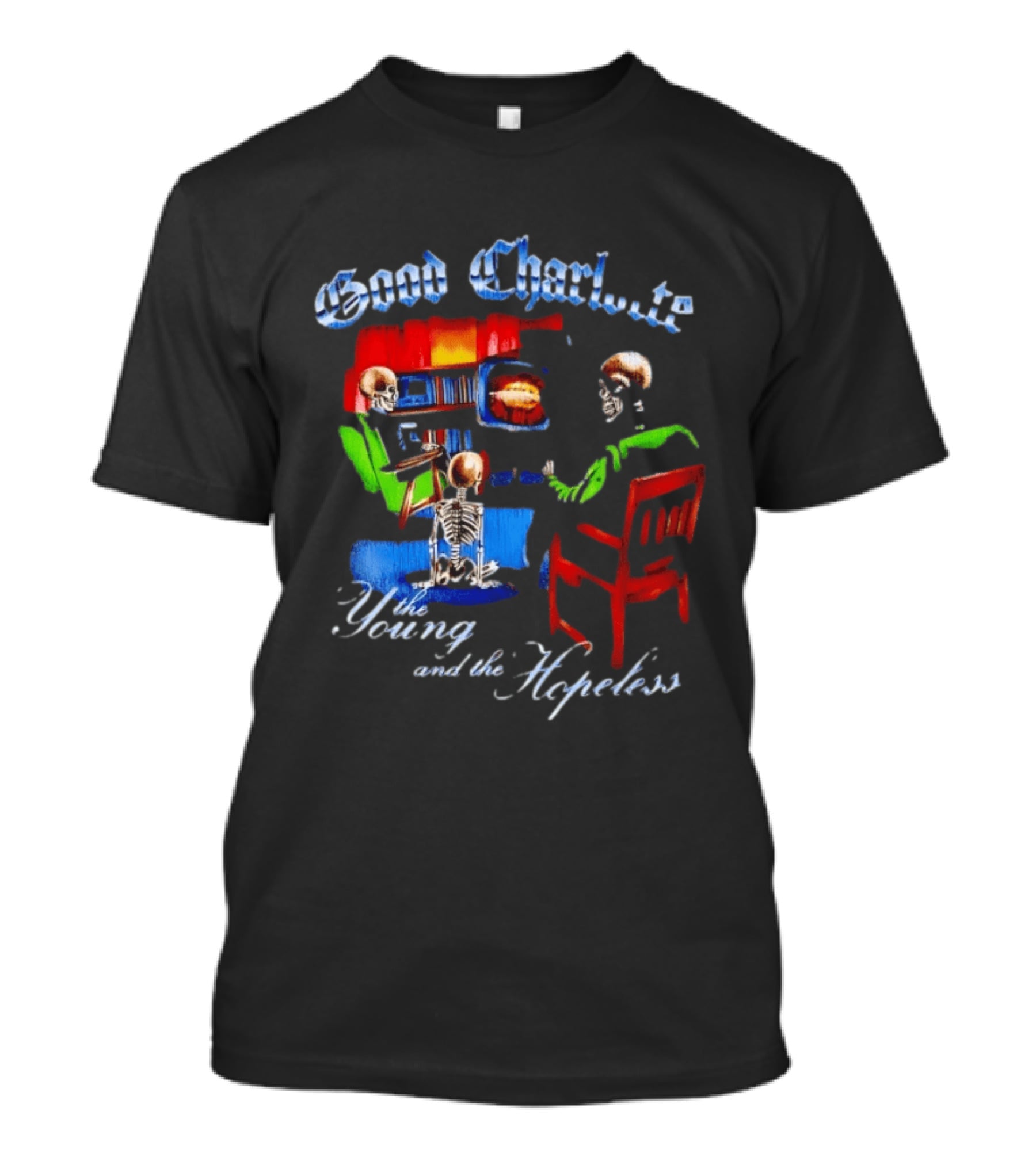 Good Charlotte Young And The Hopeless Album Cover Skeleton T-Shirt