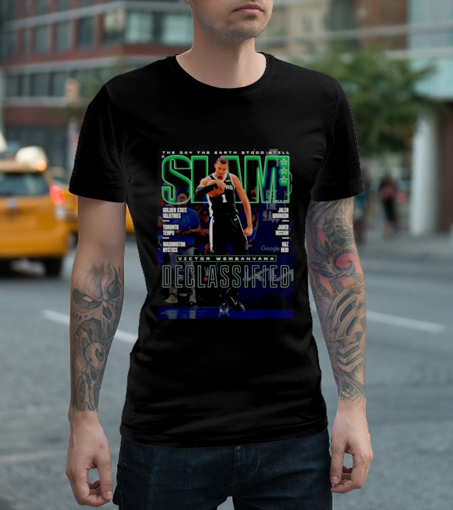 SLAM The Day The Earth Stood Still Victor Wembanyama Declassified San Antonio Spurs T-Shirt