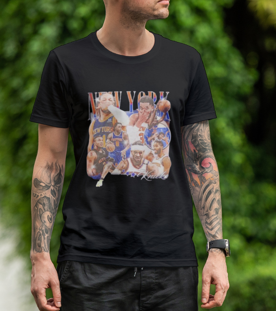 New York Knicks Jalen Brunson NBA Stars Collage T-Shirt
