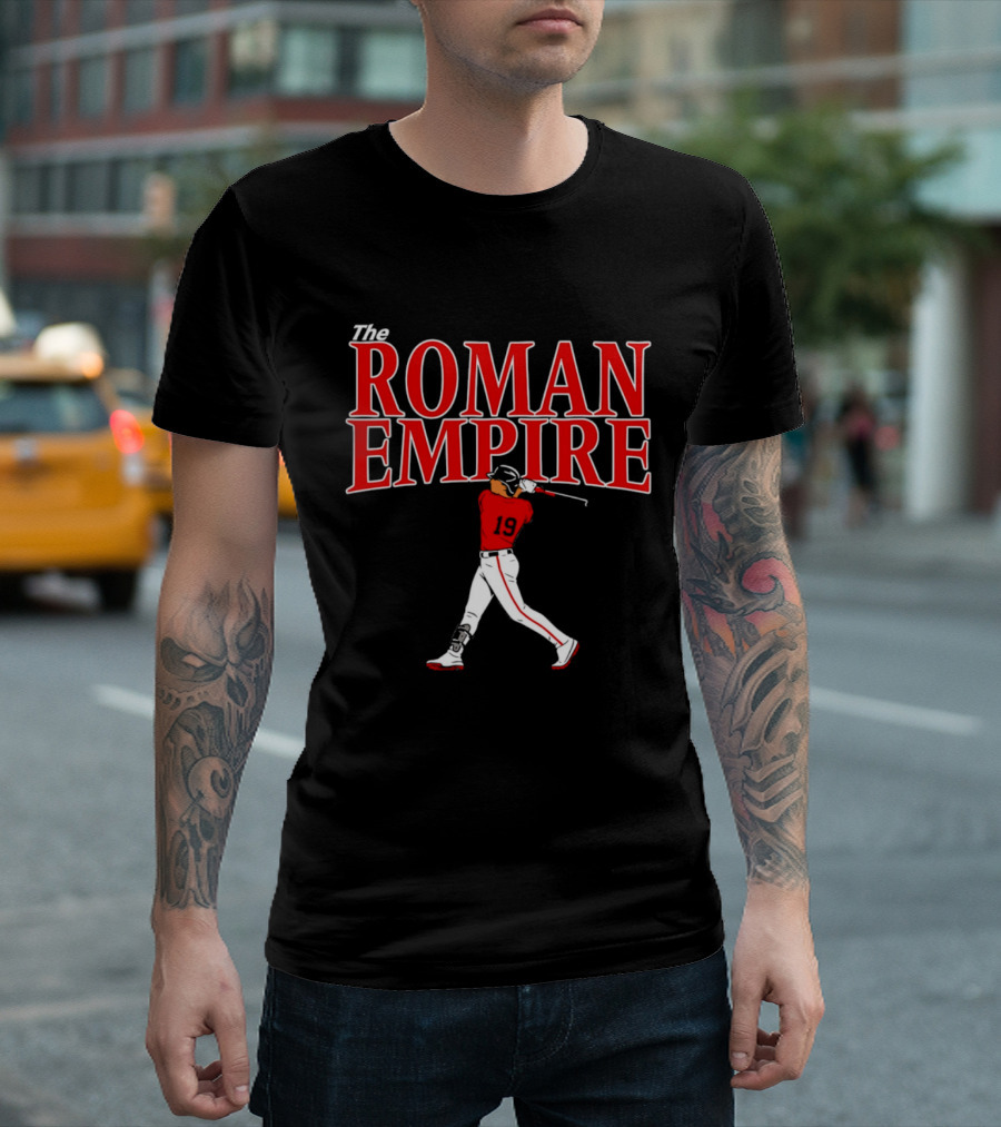 The Roman Empire Number 19 Red Baseball Boston T-Shirt