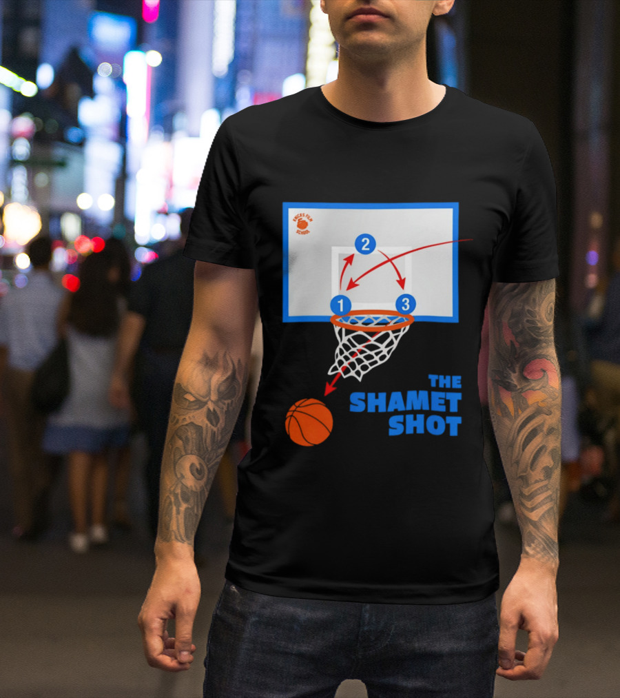 Knicks Fan School The Shamet Shot Diagram New York Knicks T-Shirt