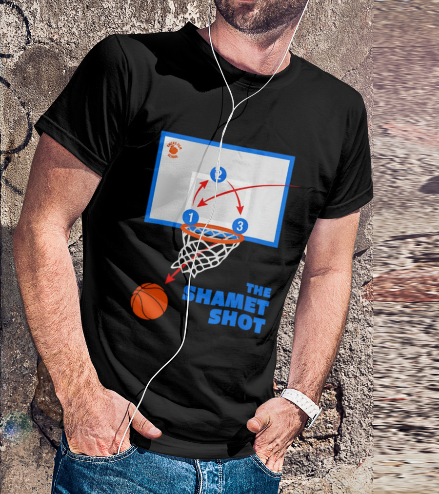 Knicks Fan School The Shamet Shot Diagram New York Knicks T-Shirt