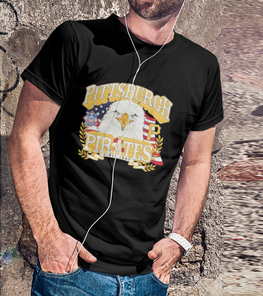 Pittsburgh Pirates National League Eagle America's 250th Anniversary Celebration T-Shirt