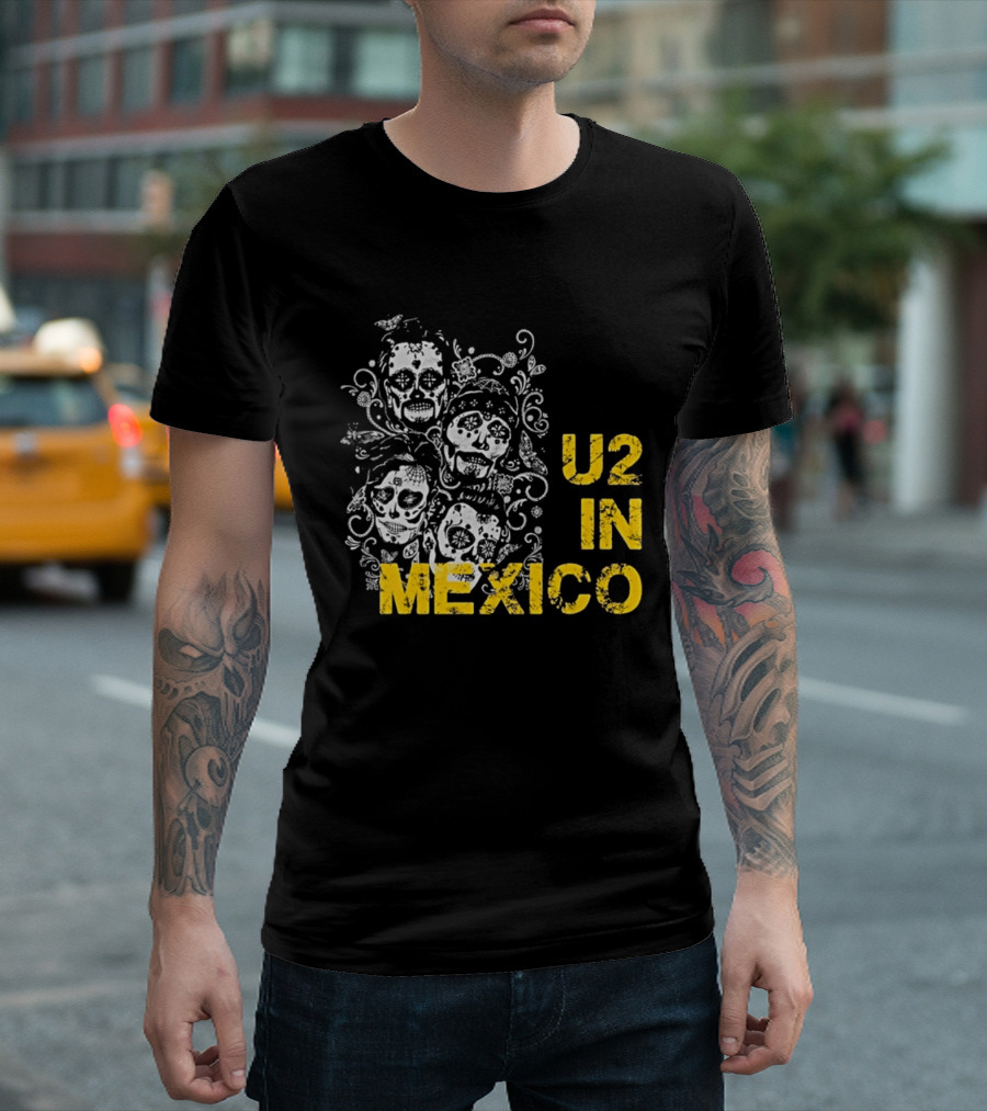 U2 In Mexico Day Of The Dead Skeleton T-Shirt