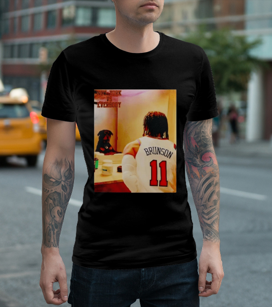New York Vs Everybody Brunson 11 Mirror Dog T-Shirt