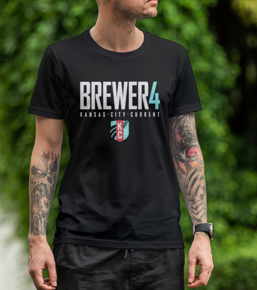 Brewer 4 Kansas City Current KC NWSL T-Shirt