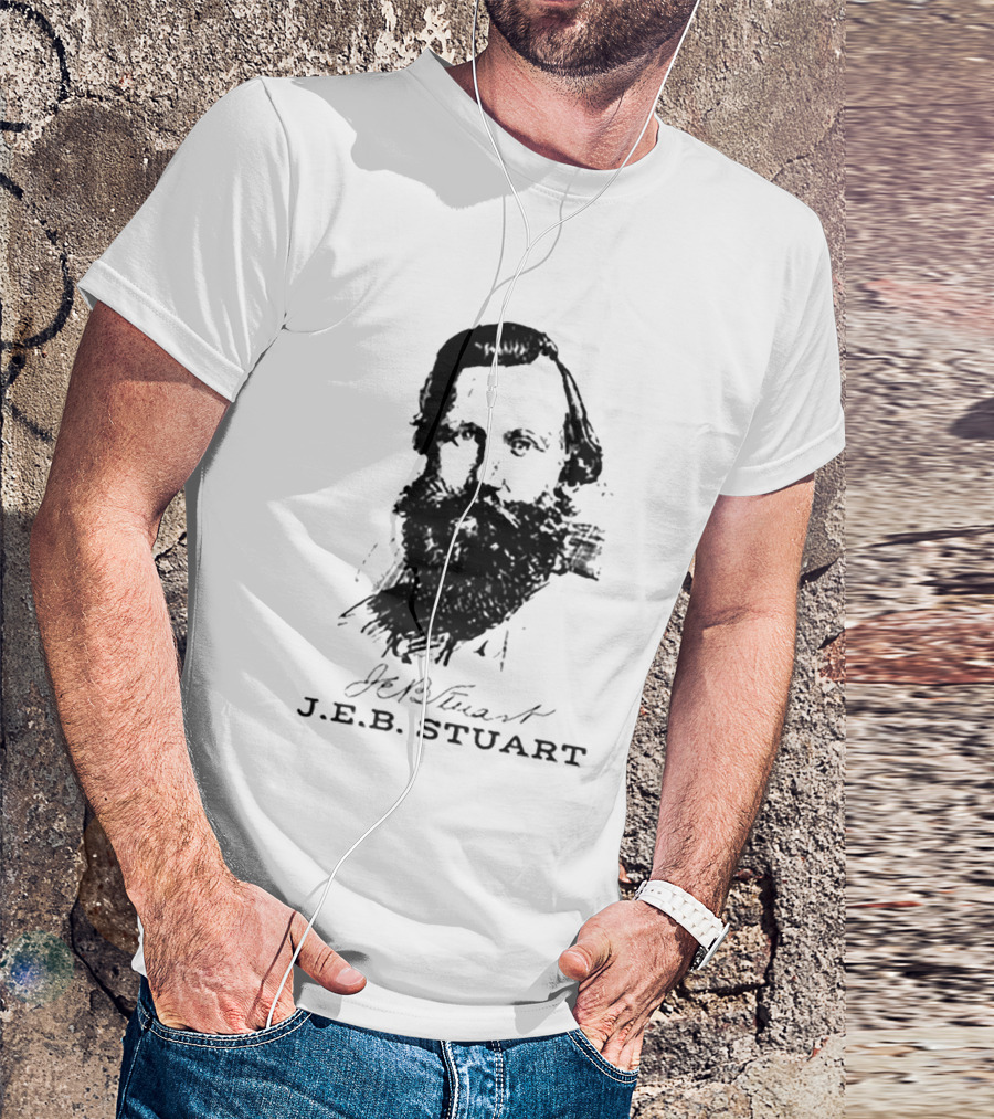 General J.E.B. Stuart Portrait Signature T-Shirt