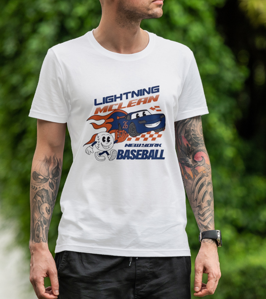 Lightning McLean 26 New York Baseball Players T-Shirt