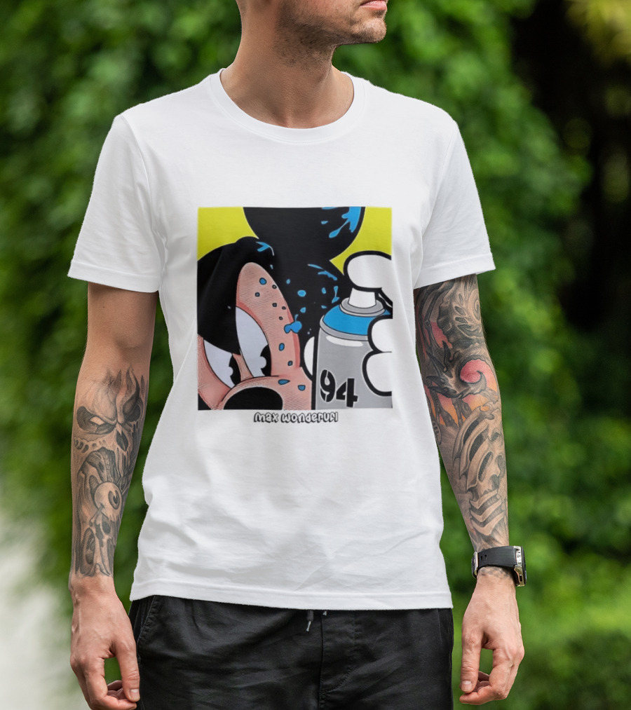 Mickey Mouse Disney Wonderful 84 Spray Paint T-Shirt