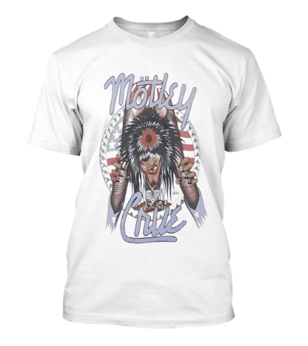 Mötley Crüe Tyler America 1989 Copyright Inc Vintage Style Rock Band Tour T-Shirt